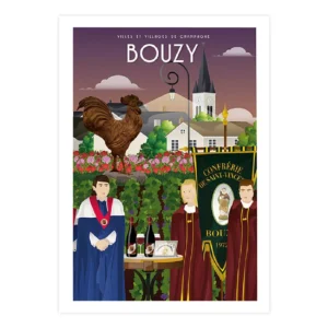 Affiche de la Ville de Bouzy dans la Marne