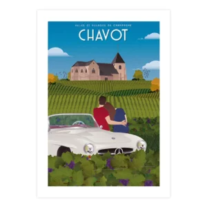 Affiche de la ville de Chavot dans la Marne
