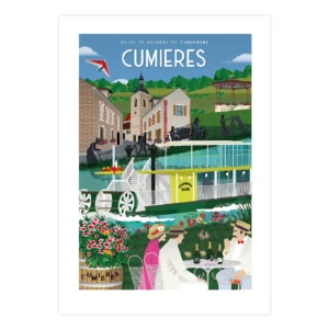 Affiche de la ville de Cumieres dans la Marne