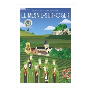 Affiche de la ville de Le Mesnil sur Oger dans la Marne