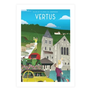 Affiche de la ville de Vertus dans la Marne