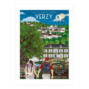 Affiche de la ville de Verzy dans la Marne