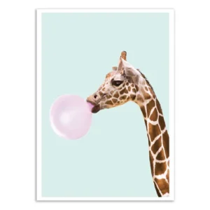 Affiche Girafe bulle