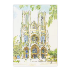 Affiche Cathedrale Reims couleur