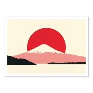 Affiche Japon Soleil Fuji